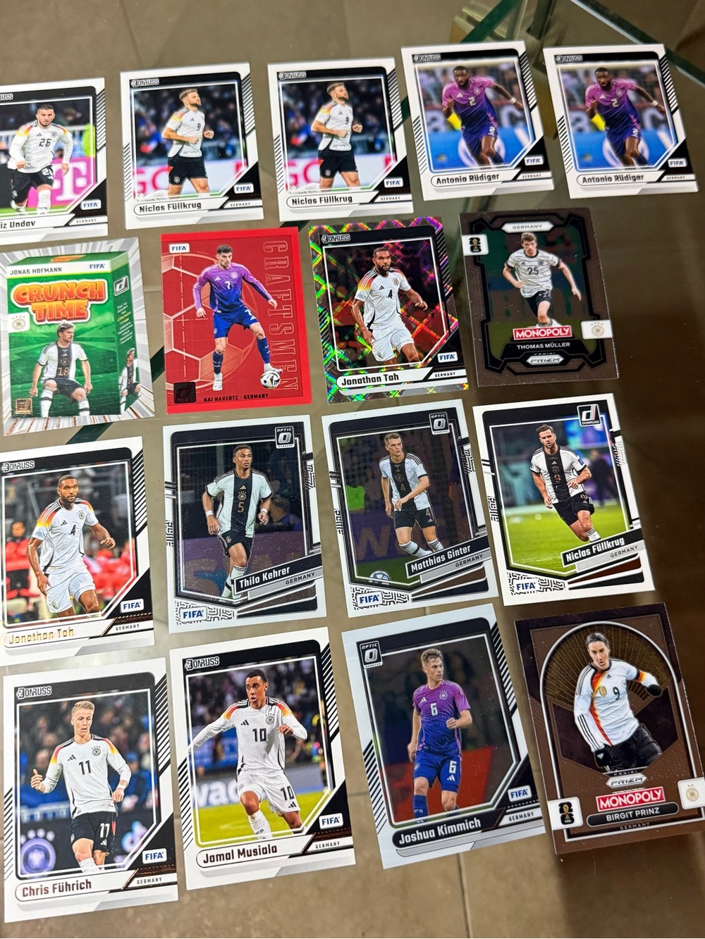 17 Germany  National Team soccer card lot FIFA World Cup Monopoly Donruss
